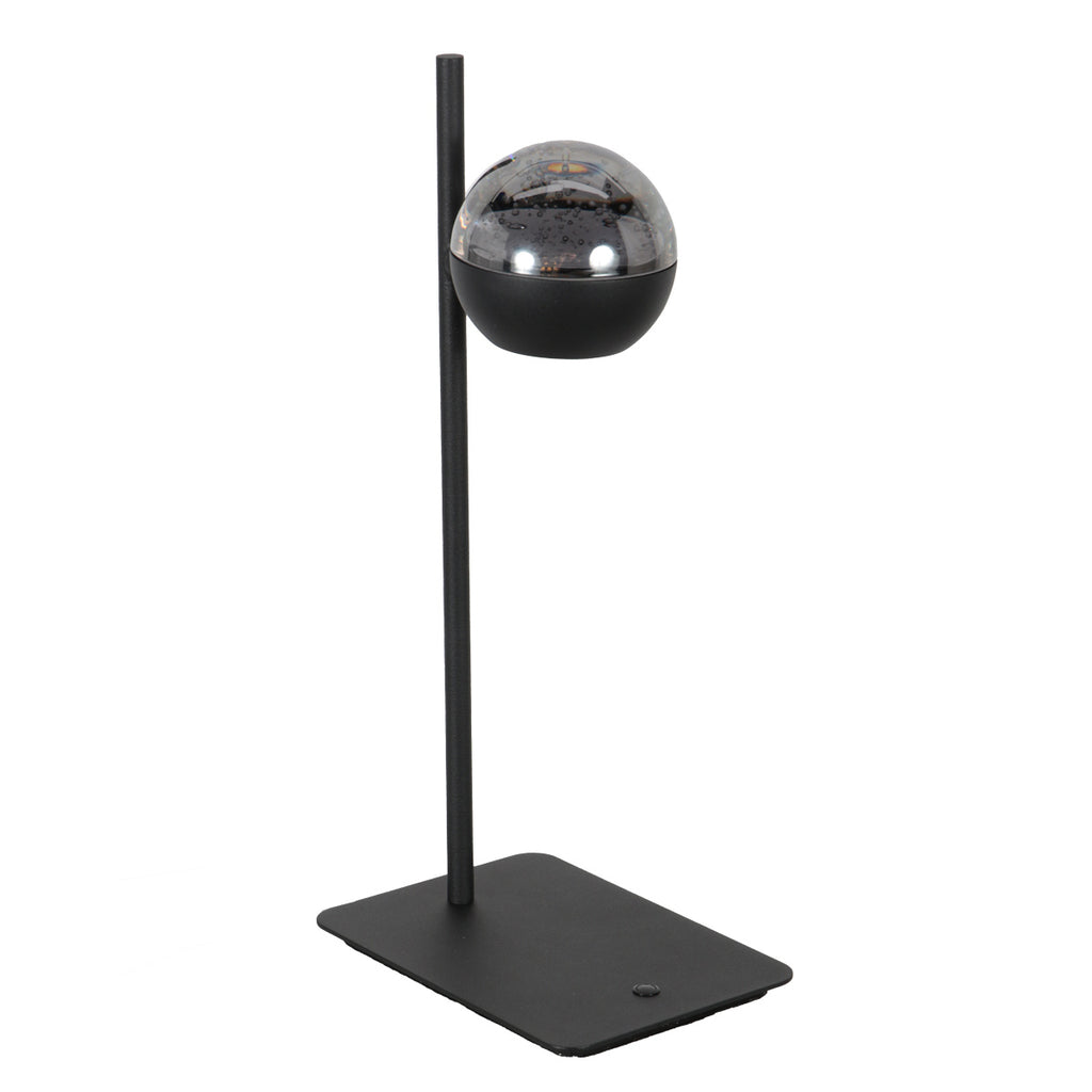 Belluno 4589ZW – Tafellamp met smoke glas en dimlicht