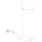 Belluno 4589ZW – Tafellamp met smoke glas en dimlicht