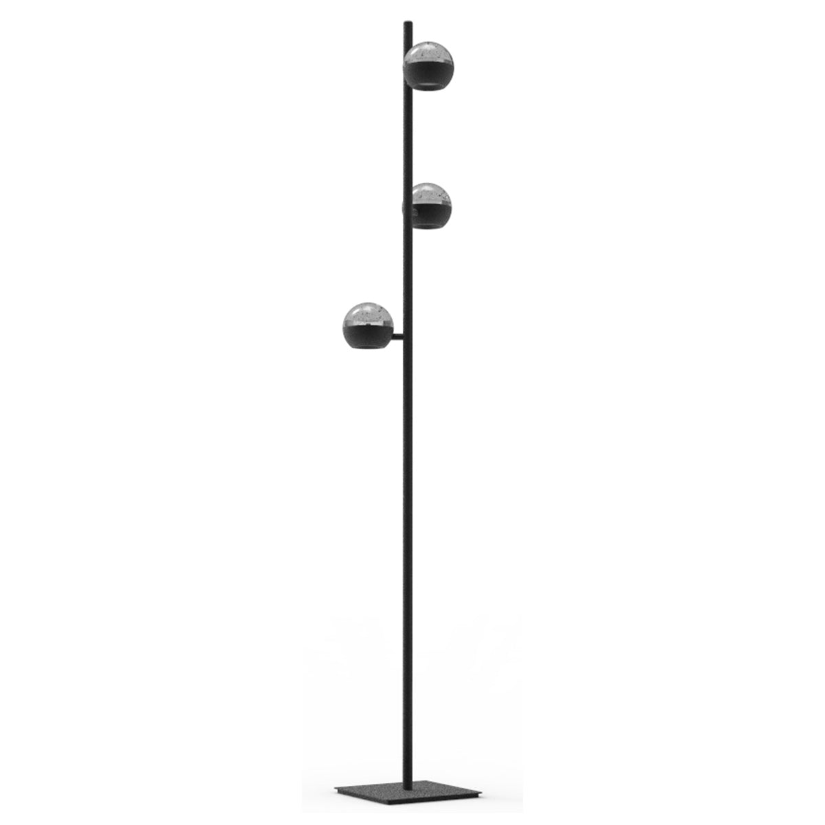 Belluno 4590ZW – 3-lichts vloerlamp smoke glas