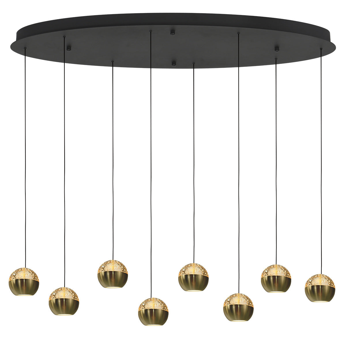 Belluno 4591ME – 8-lichts hanglamp ovaal met cable lift