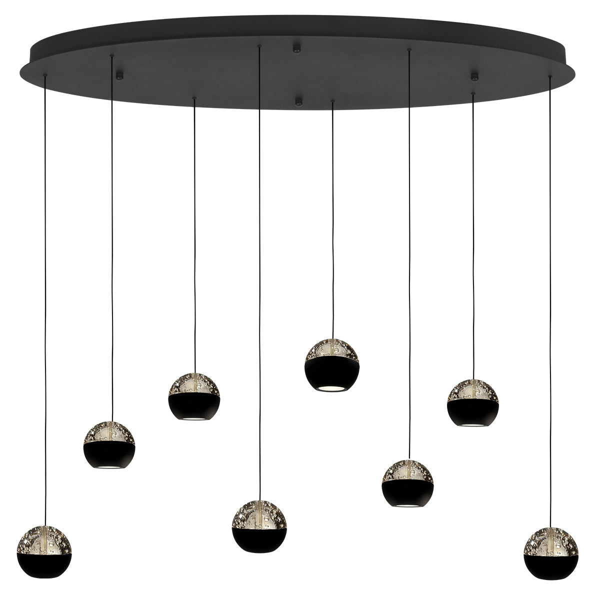 Belluno 4591ZW – 8-lichts hanglamp met cable lift