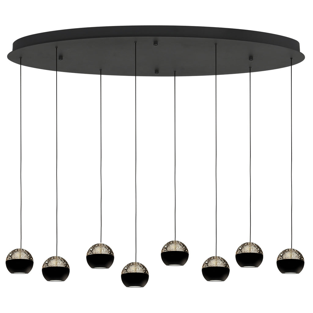Belluno 4591ZW – 8-lichts hanglamp met cable lift