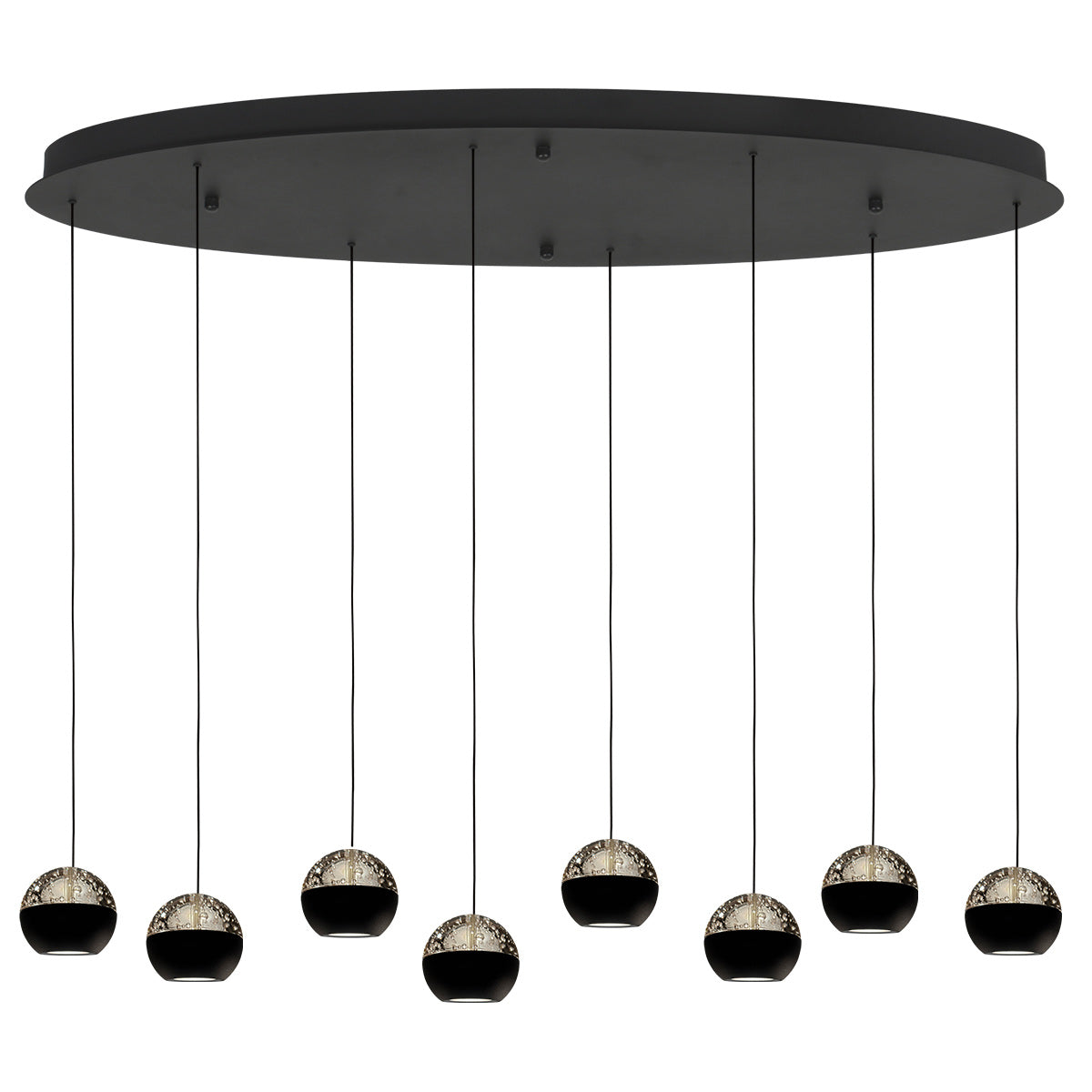 Belluno 4591ZW – 8-lichts hanglamp met cable lift