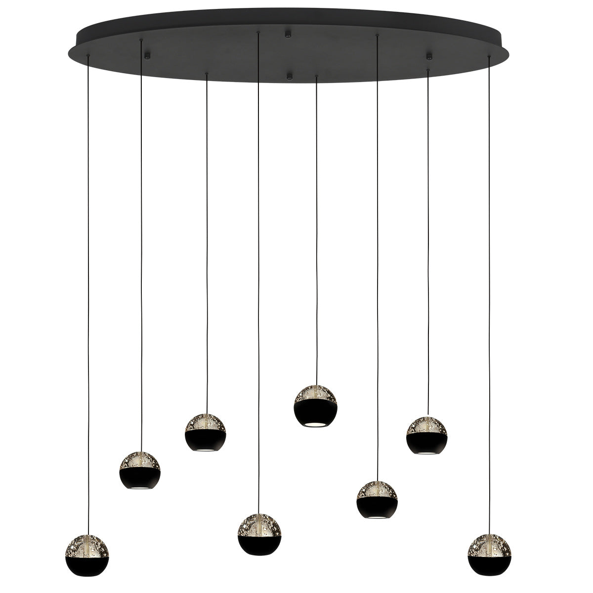 Belluno 4591ZW – 8-lichts hanglamp met cable lift