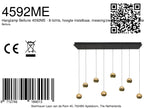 Belluno 4592ME – 8-lichts hanglamp met cable lift