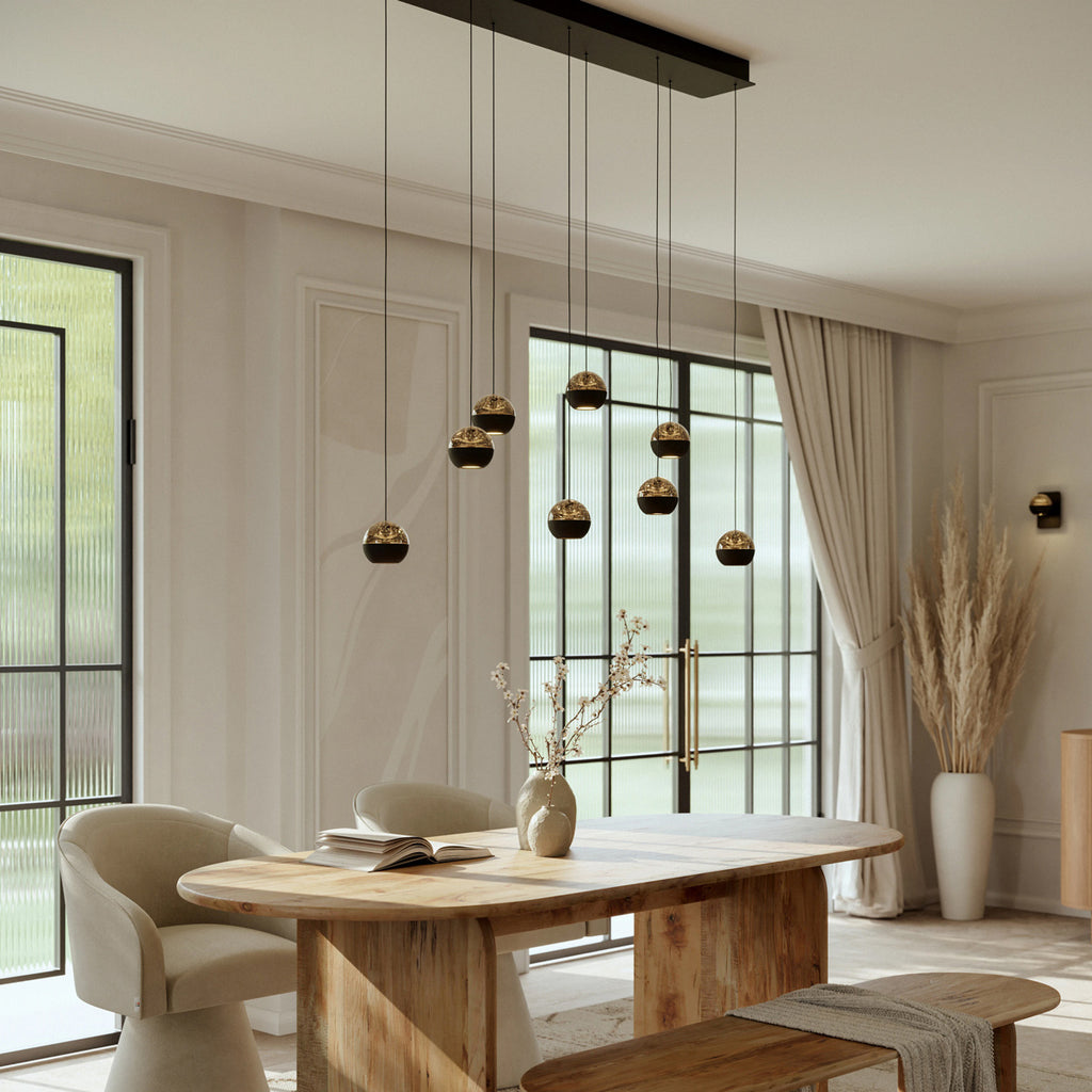 Belluno 4592ZW – 8-lichts hanglamp met cable lift