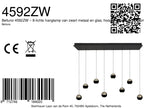 Belluno 4592ZW – 8-lichts hanglamp met cable lift