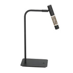 Tafellamp Alisio 4593ZW 1-lichts luxe glas in zwart met pushdimmer