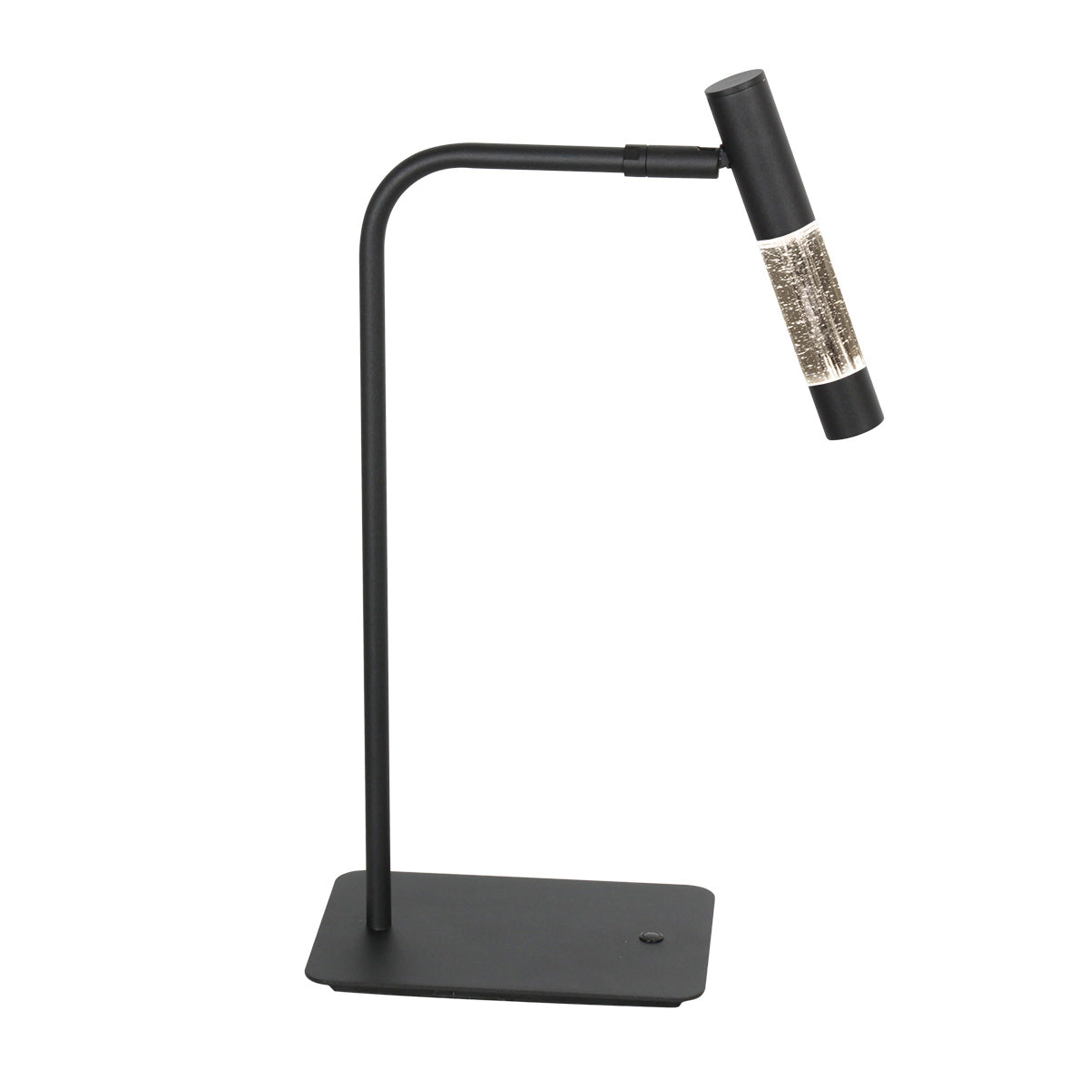 Tafellamp Alisio 4593ZW 1-lichts luxe glas in zwart met pushdimmer