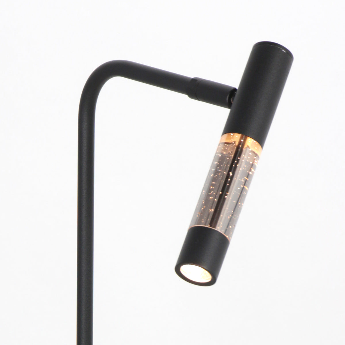Tafellamp Alisio 4593ZW 1-lichts luxe glas in zwart met pushdimmer