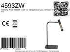Tafellamp Alisio 4593ZW 1-lichts luxe glas in zwart met pushdimmer