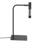 Tafellamp Alisio 4593ZW 1-lichts luxe glas in zwart met pushdimmer