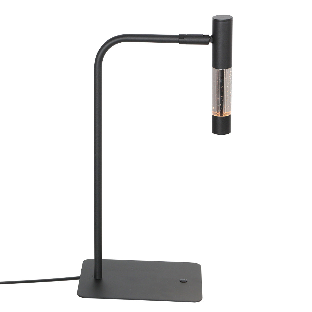 Tafellamp Alisio 4593ZW 1-lichts luxe glas in zwart met pushdimmer