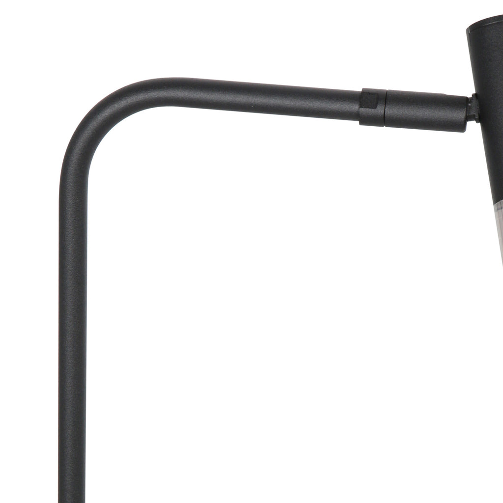 Tafellamp Alisio 4593ZW 1-lichts luxe glas in zwart met pushdimmer