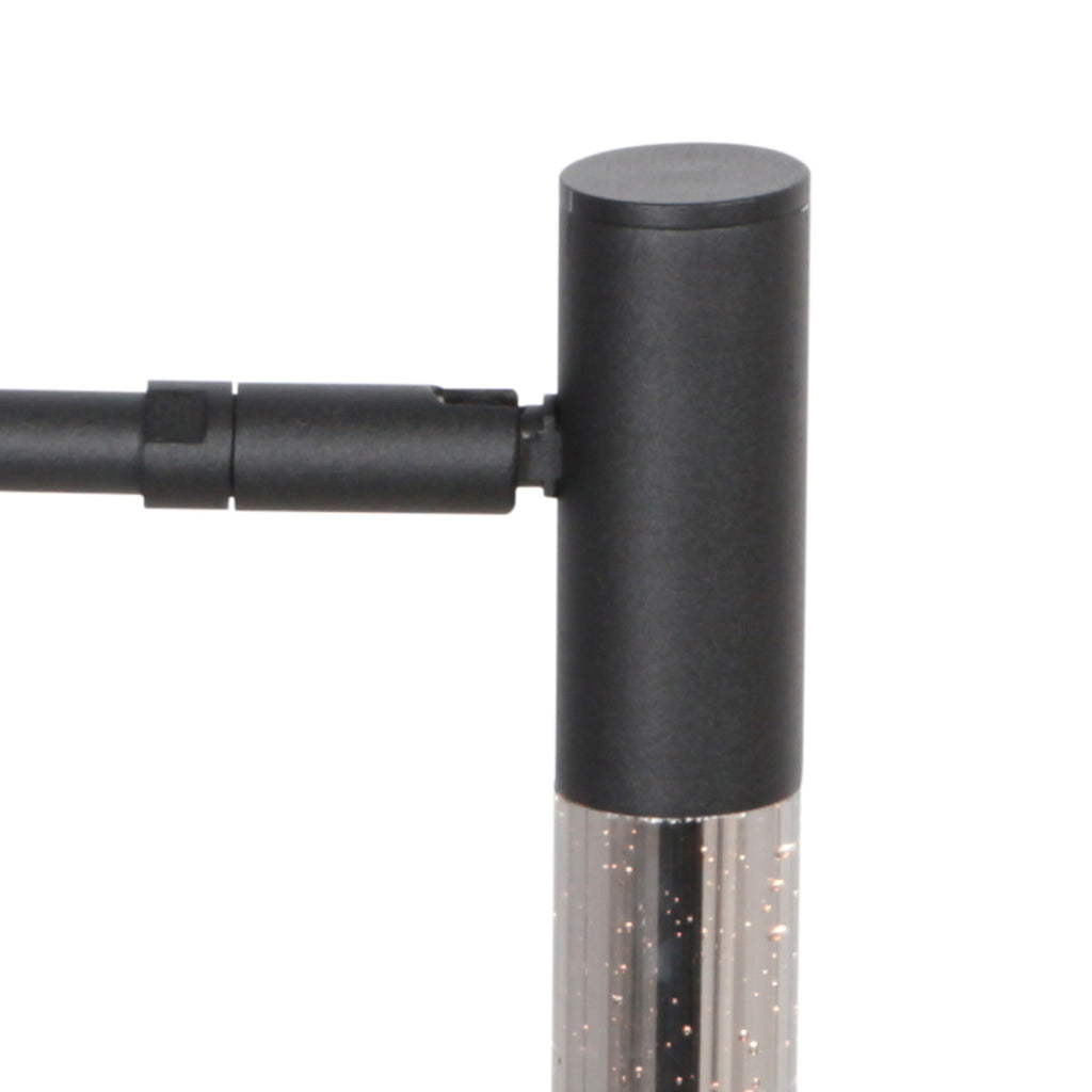 Tafellamp Alisio 4593ZW 1-lichts luxe glas in zwart met pushdimmer