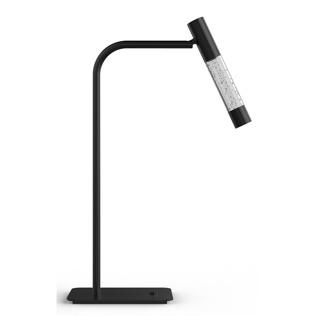 Tafellamp Alisio 4593ZW 1-lichts luxe glas in zwart met pushdimmer