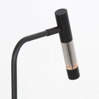 Tafellamp Alisio 4593ZW 1-lichts luxe glas in zwart met pushdimmer
