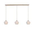 Travino 4599CR hanglamp – linnen & travertin, stijlvol boven tafel