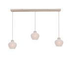 Travino 4599CR hanglamp – linnen & travertin, stijlvol boven tafel