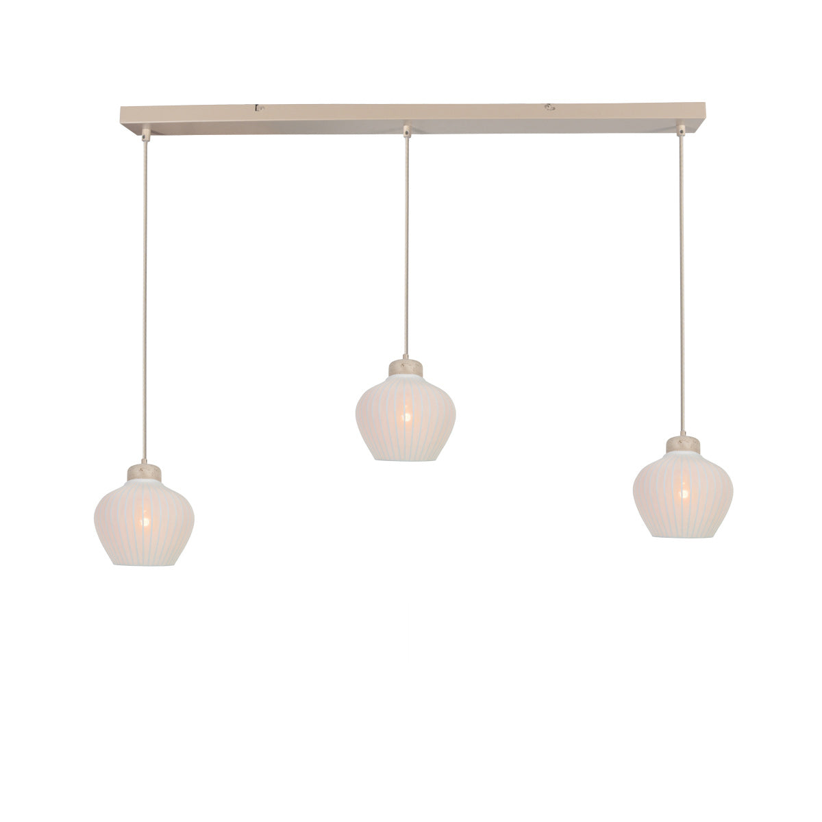 Travino 4599CR hanglamp – linnen & travertin, stijlvol boven tafel