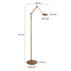 Leeslamp Daphne 2 4601BR - bronzen leeslamp met verstelbaar licht