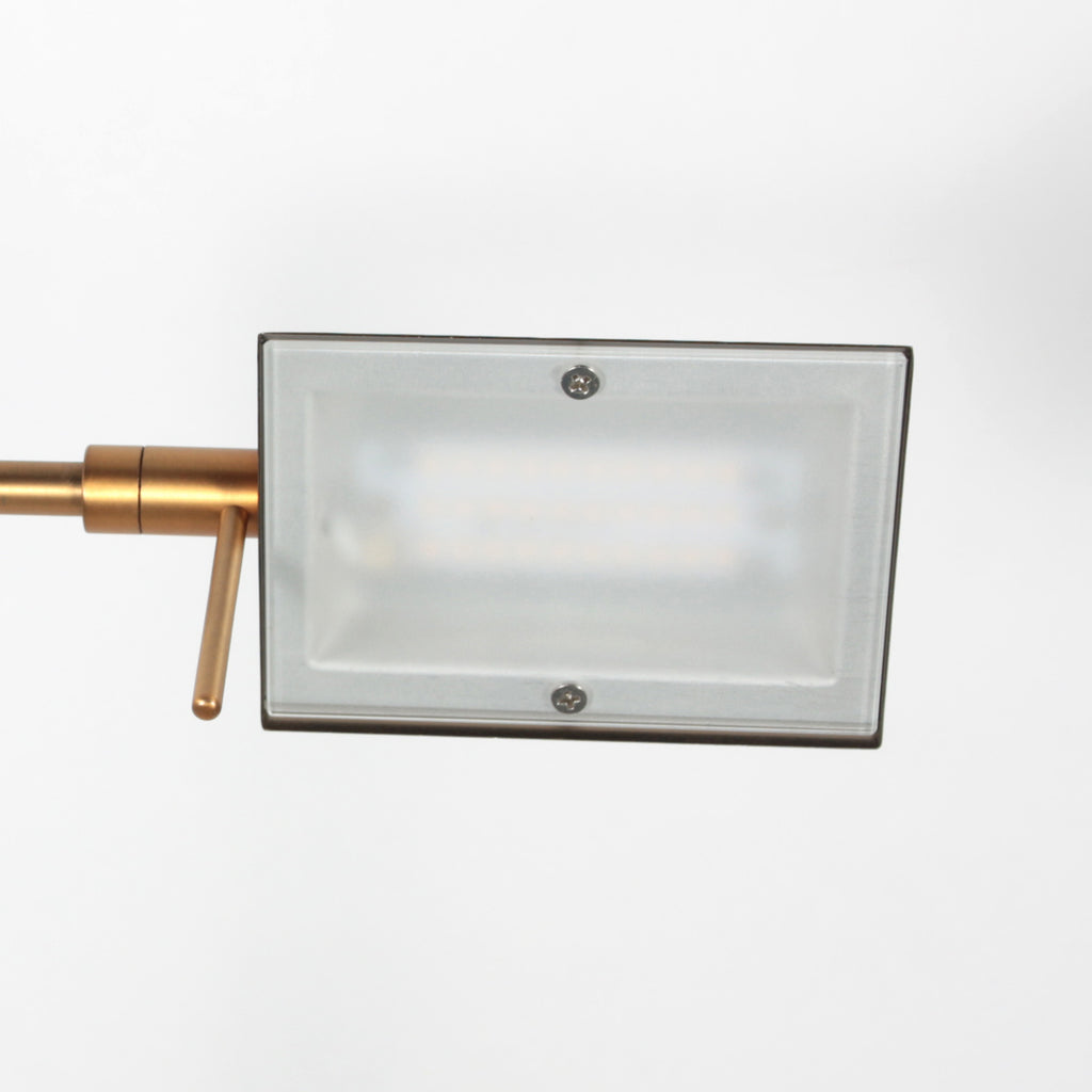 Leeslamp GlowGo 4603BR – Bronzen vloerlamp met accu en dimmer