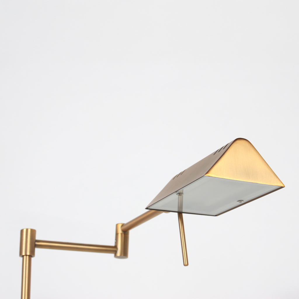 Leeslamp GlowGo 4603BR – Bronzen vloerlamp met accu en dimmer