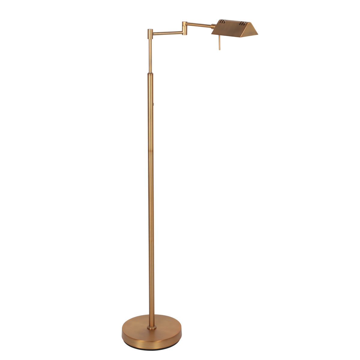 Leeslamp GlowGo 4603BR – Bronzen vloerlamp met accu en dimmer