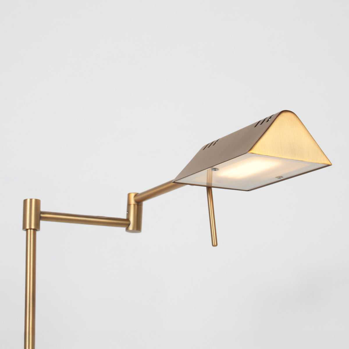 Leeslamp GlowGo 4603BR – Bronzen vloerlamp met accu en dimmer