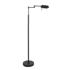 Leeslamp GlowGo 4603ZW – zwarte vloerlamp met accu en verstelbare arm
