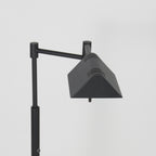 Leeslamp GlowGo 4603ZW – zwarte vloerlamp met accu en verstelbare arm