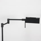 Leeslamp GlowGo 4603ZW – zwarte vloerlamp met accu en verstelbare arm
