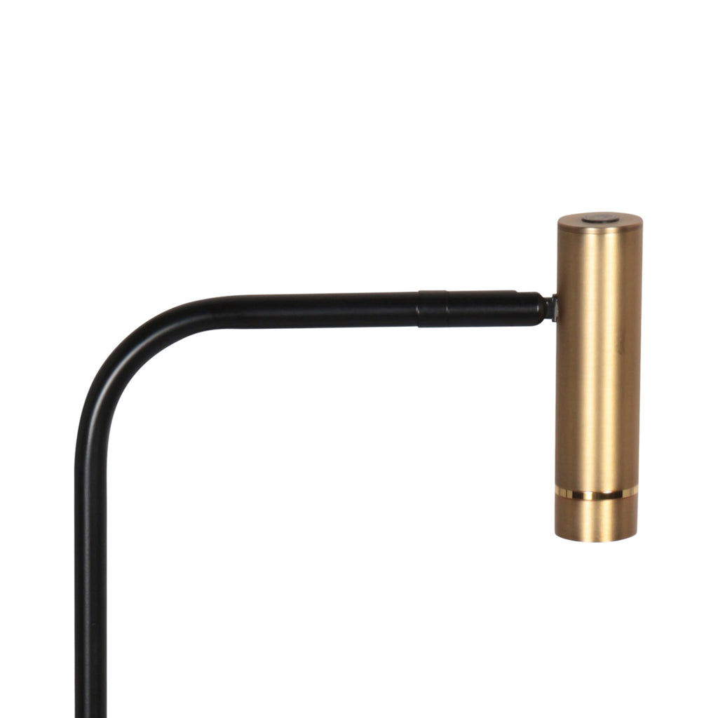 Tafellamp Lumo 4606BR - stijlvolle leeslamp in brons met zwart