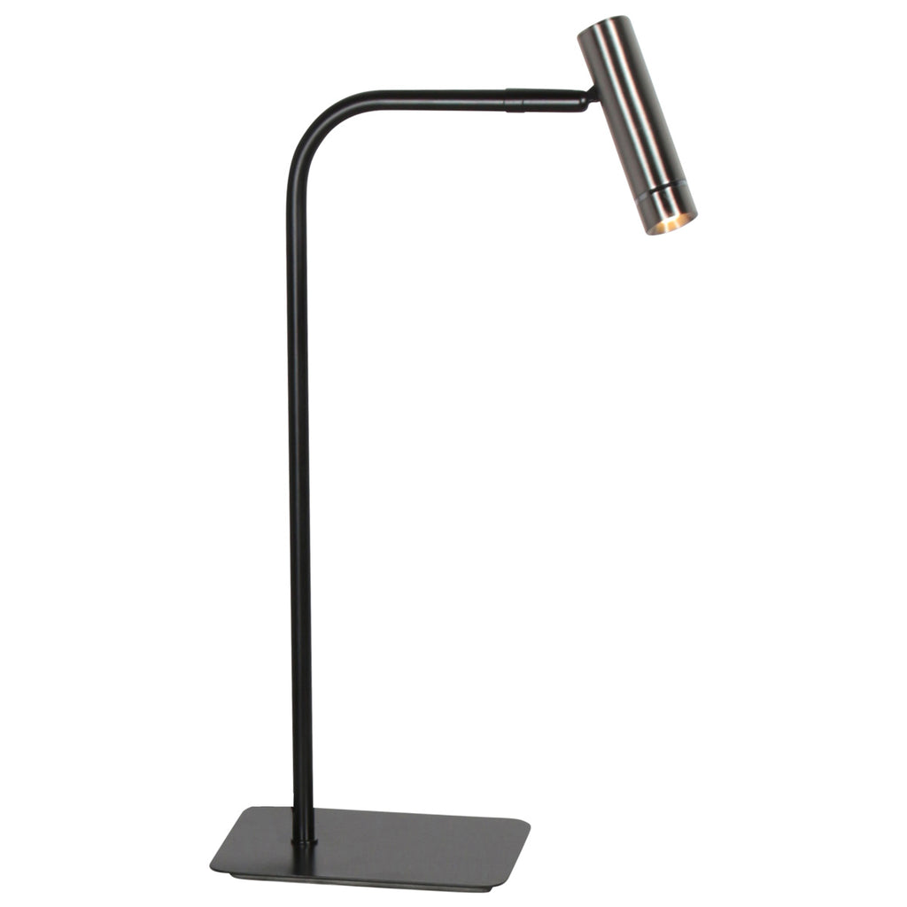 Tafellamp Lumo 4606ST - stijlvolle verstelbare leeslamp in staal met zwart