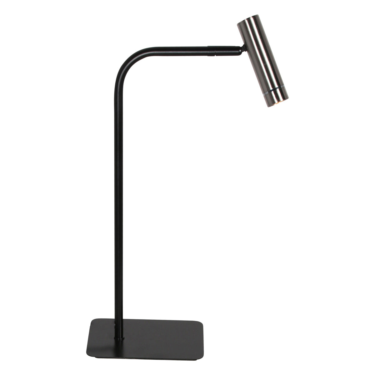 Tafellamp Lumo 4606ST - stijlvolle verstelbare leeslamp in staal met zwart