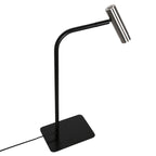 Tafellamp Lumo 4606ST - stijlvolle verstelbare leeslamp in staal met zwart