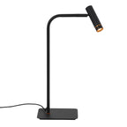 Tafellamp Lumo 4606ZW - zwarte verstelbare leeslamp met LED