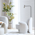 Vloerlamp Lumo 4607ST - moderne leeslamp zwart met staal