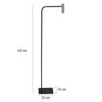 Vloerlamp Lumo 4607ST - moderne leeslamp zwart met staal