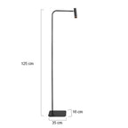 Vloerlamp Lumo 4607ZW - moderne zwarte leeslamp met strak design