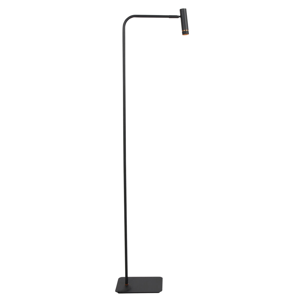 Vloerlamp Lumo 4607ZW - moderne zwarte leeslamp met strak design