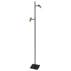 Vloerlamp Lumo 4608BR – moderne tweelichts leeslamp met bronzen accenten