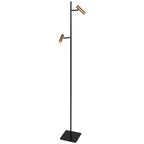 Vloerlamp Lumo 4608BR – moderne tweelichts leeslamp met bronzen accenten