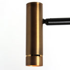 Vloerlamp Lumo 4608BR – moderne tweelichts leeslamp met bronzen accenten