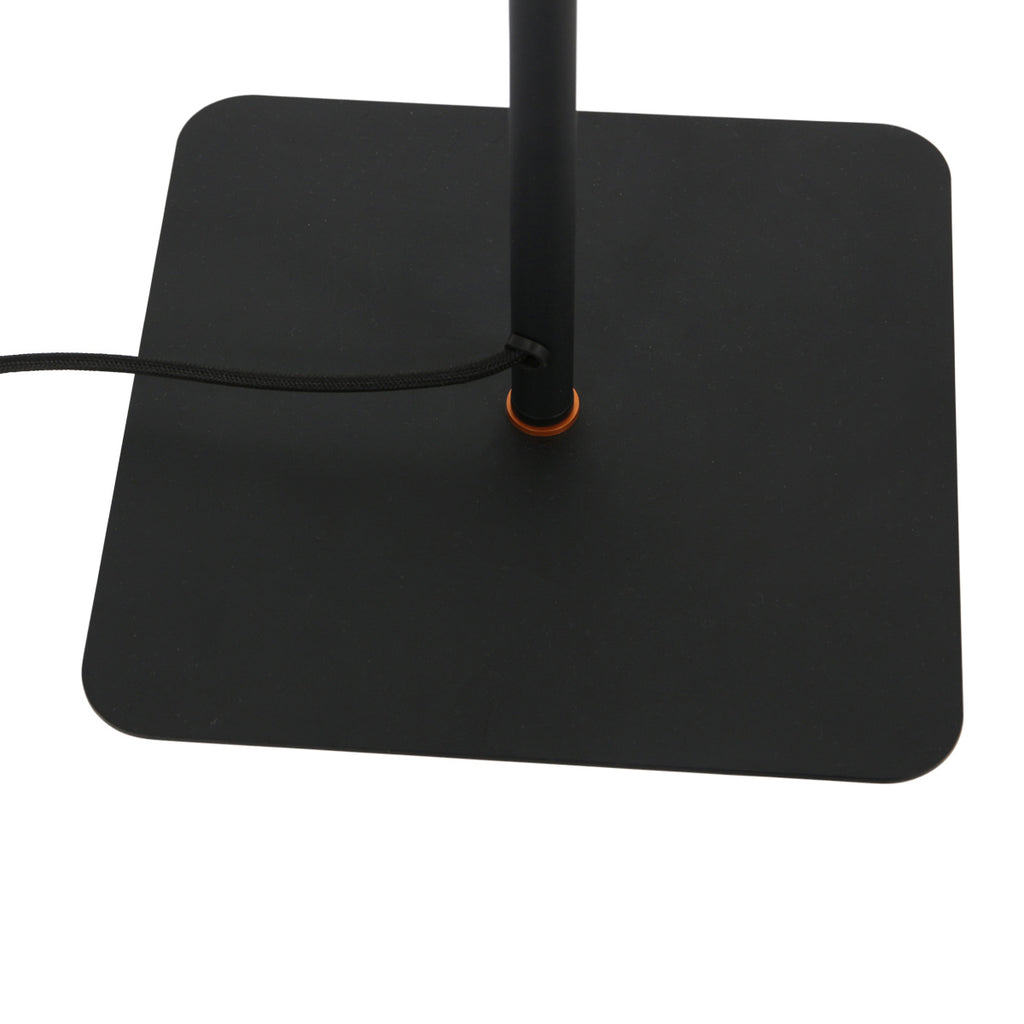 Vloerlamp Lumo 4608ZW – strakke tweelichts zwarte LED leeslamp