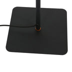 Vloerlamp Lumo 4608ZW – strakke tweelichts zwarte LED leeslamp