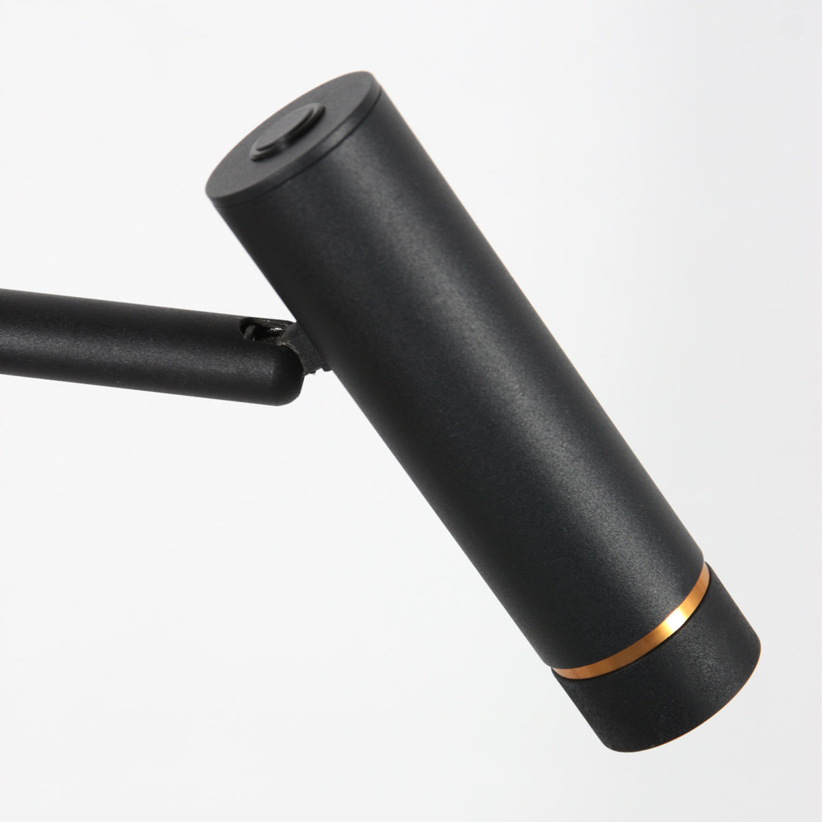 Vloerlamp Lumo 4608ZW – strakke tweelichts zwarte LED leeslamp