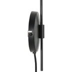 Wandlamp Bollique 4609ZW zwarte lamp met smoke glas