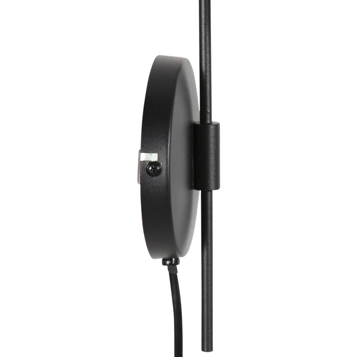 Wandlamp Bollique 4609ZW zwarte lamp met smoke glas