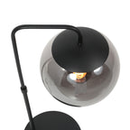 Tafellamp Bollique 4610ZW zwarte lamp met smoke glas